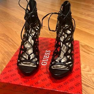 Guess black strappy Sandal